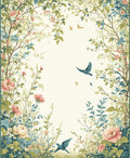 Enchanting Garden Birds Blossoms Rug