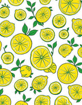 Bright Yellow Citrus Slice Pattern Rug