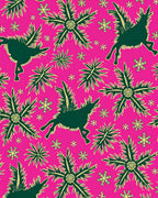 Flying Creatures Green Botanical Explosion Rug