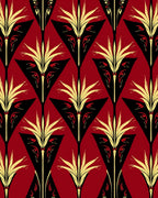 Art Deco Floral Geometric Design Rug