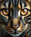 Feline Portrait 2 Abstract Fur Design Rug