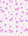 Pastel Unicorn Floral Meadow Design Rug