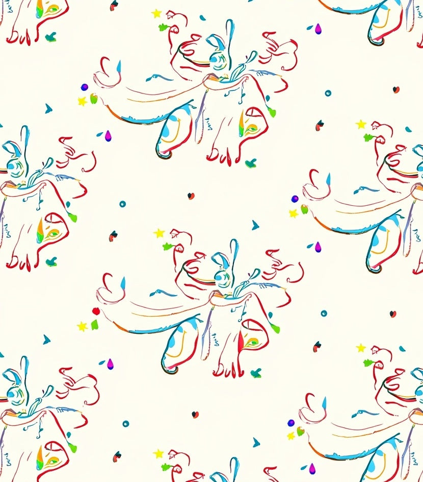 Abstract Colorful Confetti Celebration Rug