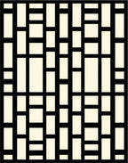 Black White Rectangular Grid Pattern Rug