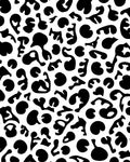 Abstract Organic Black White Pattern Rug