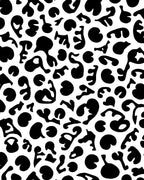 Abstract Organic Black White Pattern Rug