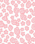Pink Abstract Floral Pattern Rug