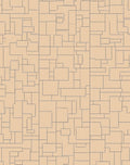 Geometric Tan And Black Abstract Pattern Rug