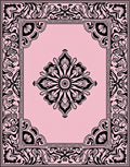 Elegant Floral Scrollwork Medallion Rug