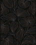 Elegant Floral Outline Pattern Rug