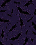 Dark Floral Silhouette Pattern Rug