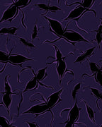 Dark Floral Silhouette Pattern Rug