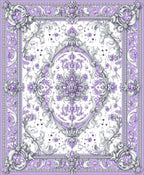 Lavish Floral Scrollwork Pattern Rug