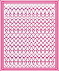Art Deco Pink Scallop Pattern Rug