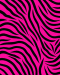Bright Pink Zebra Abstract Design Rug