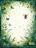 Lush Garden Butterfly and Beetle Design Rug