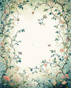 Whimsical Floral Arch with Butterflies Rug
