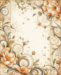 Soft Floral Swirls Botanical Design Rug