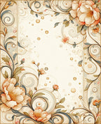 Soft Floral Swirls Botanical Design Rug