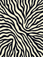 Bold Zebra Striped Warm Hues Rug