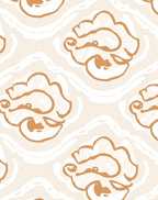 Abstract Floral Lines On Cream Rug