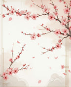 Elegant Pink Sakura Blossom Branches Rug