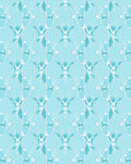 Ice Blue Geometric Symmetry Rug