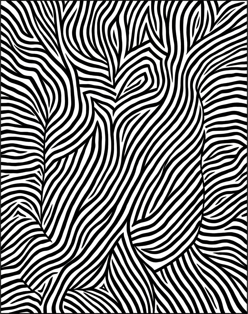 Bold Black White Abstract Lines Rug