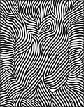 Bold Black White Abstract Lines Rug
