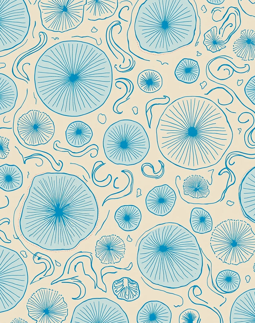 Oceanic Floral Pattern Design Rug