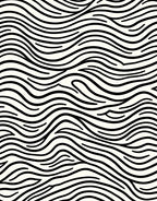 Abstract Wavy Black White Stripes Rug