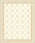 Delicate Floral Lattice Border Rug