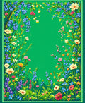 Vibrant Meadow Floral Border Design Rug