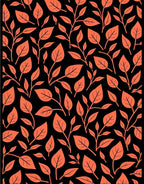Coral Leaf Patterned Woodland Rug