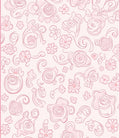Sweet Pink Swirls And Petals Design Rug