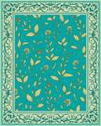 Floral Vine Botanical Art Deco Rug
