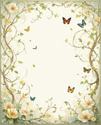 Nature Inspired Floral Butterfly Garden Rug