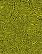 Abstract Yellow Maze Pattern Rug