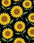Bright Yellow Sunflower Pattern Rug