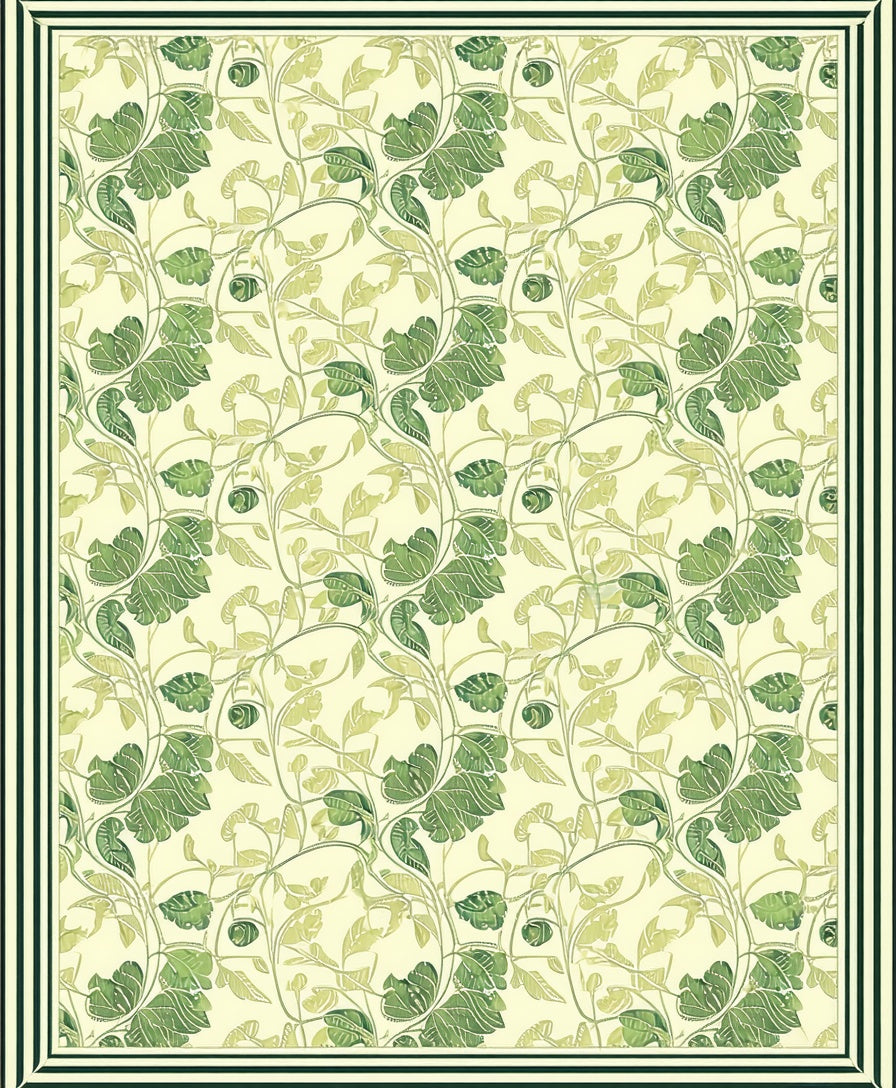 Vintage Floral Vine Pattern Rug