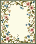 Vintage Floral Vine Scroll Pattern Rug