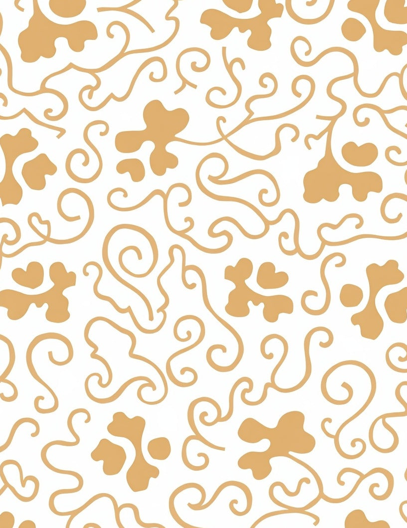 Golden Swirl Organic Abstract Rug