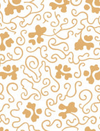 Golden Swirl Organic Abstract Rug