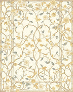 Vineyard Botanical Floral Pattern Rug