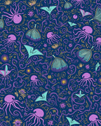 Whimsical Ocean Fantasy Jellyfish Pattern Rug
