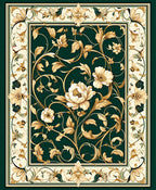 Ornate Floral Vines Pattern Rug