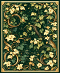 Art Nouveau Botanical Swirls Rug