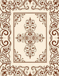 Classic Floral Scroll Pattern Design Rug