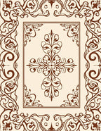 Classic Floral Scroll Pattern Design Rug