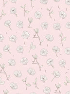 Delicate Floral Sketch Pattern Rug